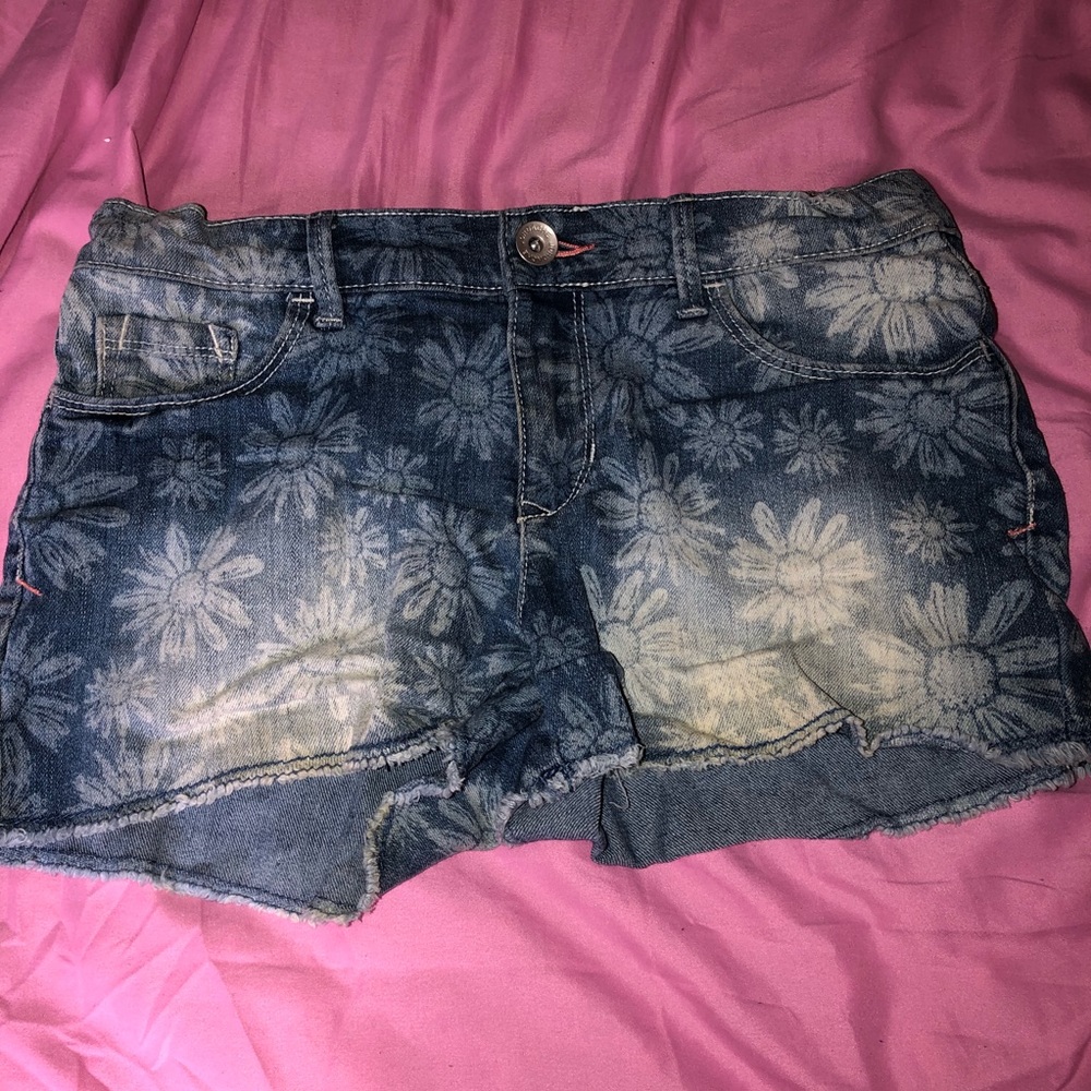 Adjustable Waist Denim Shorts